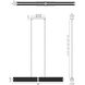 Neoness LED 67 inch Matte Black Linear Chandelier Ceiling Light in Smoke
