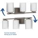 Mast 3 Light 24 inch Brushed Nickel Bath Vanity Wall Light