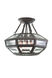 Pompano 6 Light 16 inch Heirloom Bronze Semi Flush Mount Ceiling Light