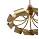 Ribbon 9 Light 28 inch Bright Gold Leaf Pendant Ceiling Light