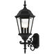 Hamilton 3 Light 25 inch Textured Black Outdoor  Wall Lantern