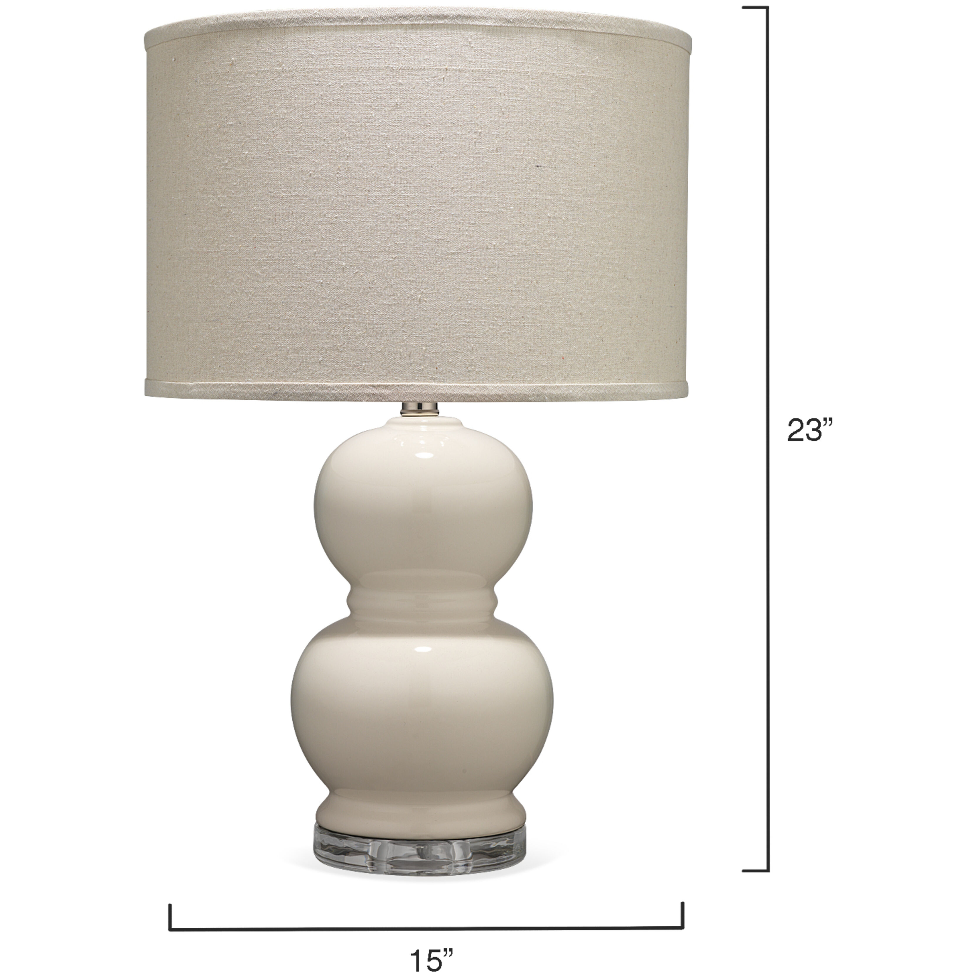 Bubble 22 inch 150 watt Cream Table Lamp Portable Light