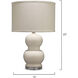 Bubble 22 inch 150 watt Cream Table Lamp Portable Light