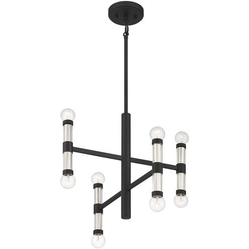Kingsburg 8 Light 18 inch Matte Black Chandelier Ceiling Light