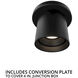 Downtown LED 3.5 inch Black Outdoor Flush Mount in 4000K, dweLED