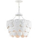 Tulum 3 Light 20 inch Sugar White Chandelier Ceiling Light, Medium, Marjorie Skouras Collection