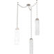 Ledgestone LED 13.5 inch Beige Silver Swag Multi-Pendant Ceiling Light in 3000K LED, Diamond Chain