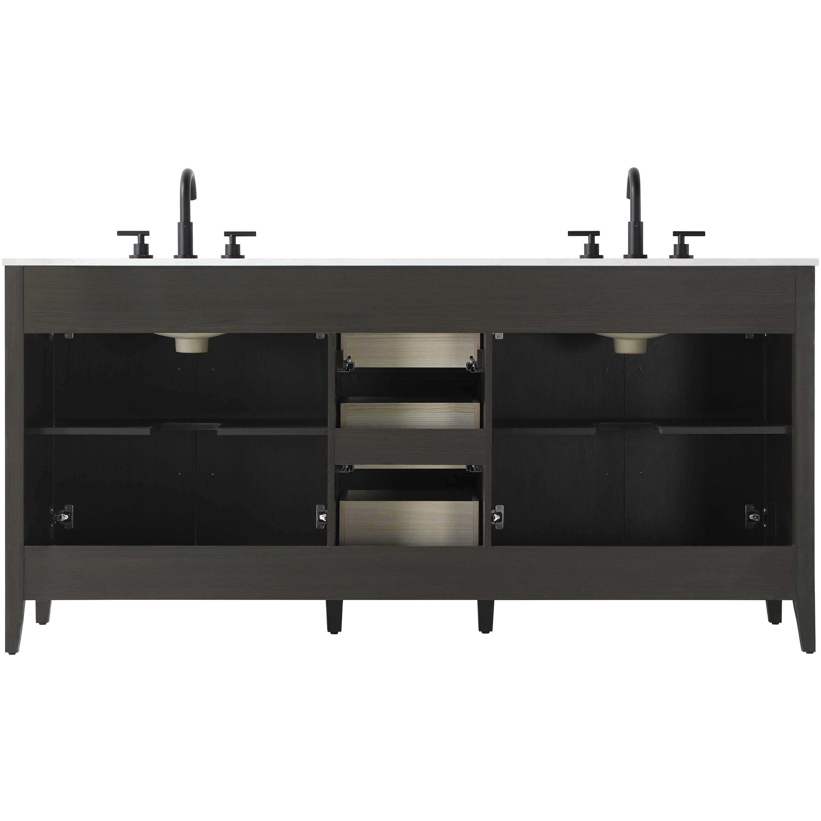 Millie 72 X 35 inch Mocha Brown Bathroom Vanity Cabinet