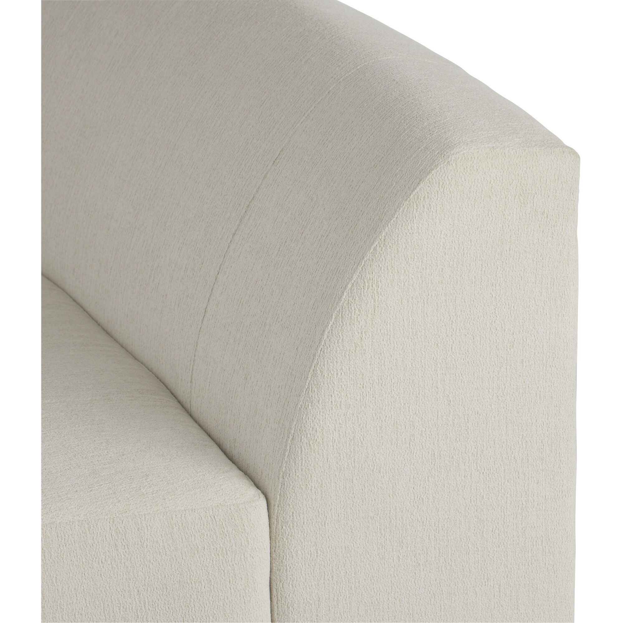 Islander Vanilla and Dark Walnut Sofa, Left