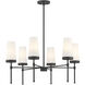 Haynes 6 Light 30 inch Matte Black Chandelier Ceiling Light