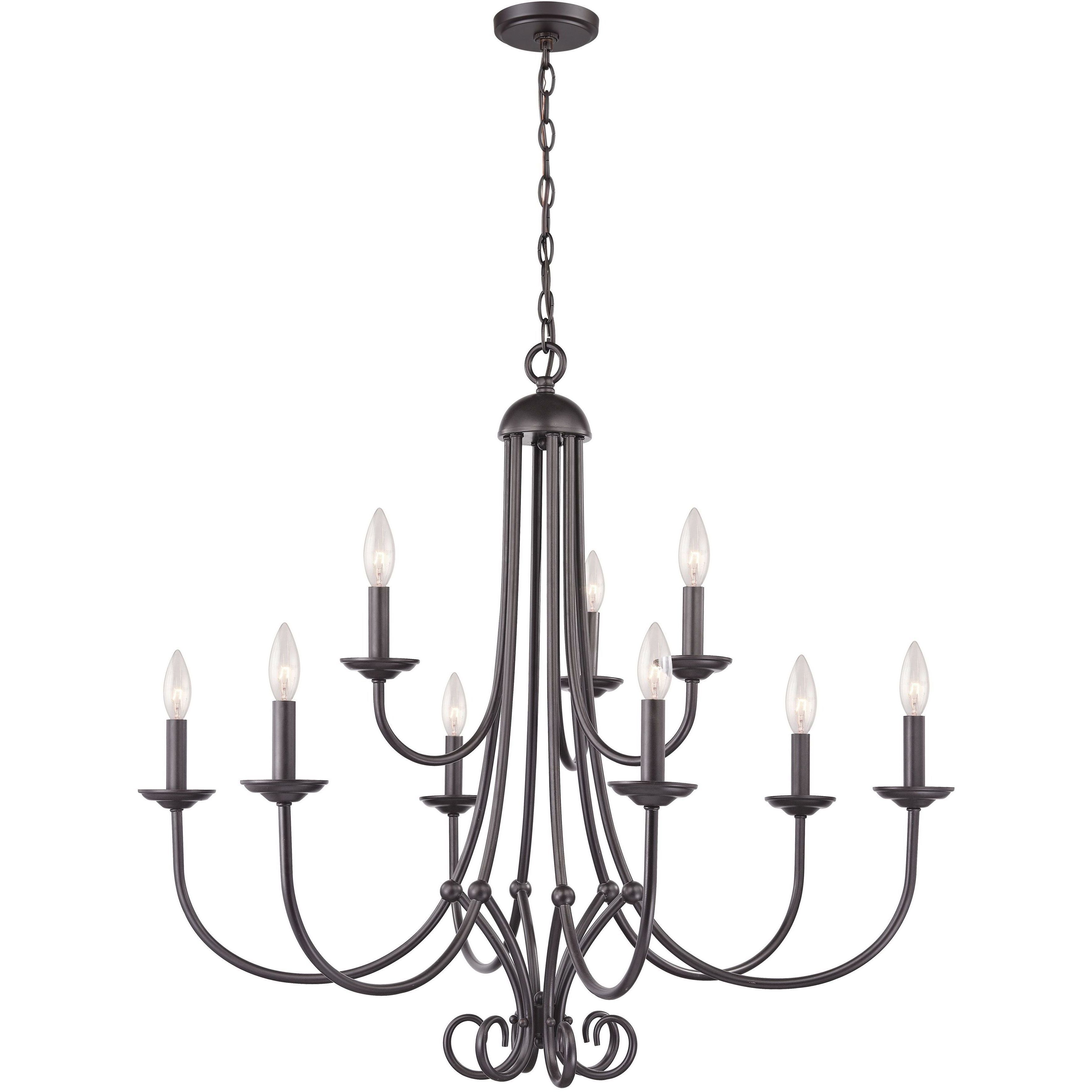 Montgomery 9 Light 34 inch Oil Rubbed Bronze Chandelier Ceiling Light