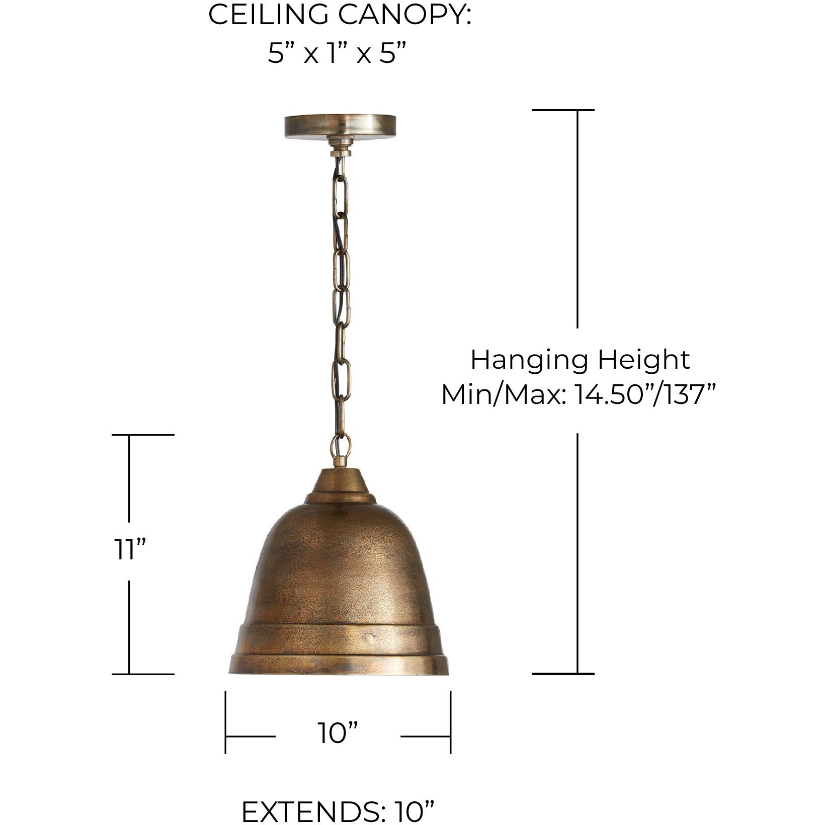 Sedona 1 Light 10 inch Oxidized Brass Pendant Ceiling Light
