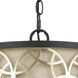 Carmel 2 Light 14.5 inch Rust and Antique Brass Chandelier Ceiling Light, Convertible to Semi-Flush
