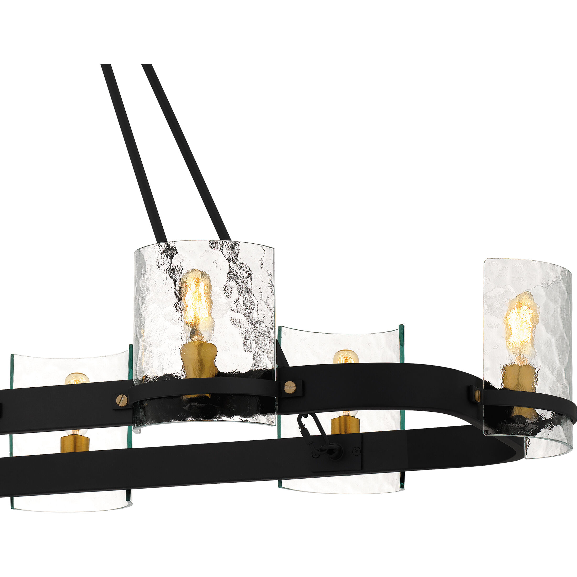 Gloucester 8 Light 42 inch Matte Black Linear Chandelier Ceiling Light, Medium