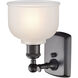 Ballston Dayton LED 6 inch Oil Rubbed Bronze Sconce Wall Light in White Glass, Ballston