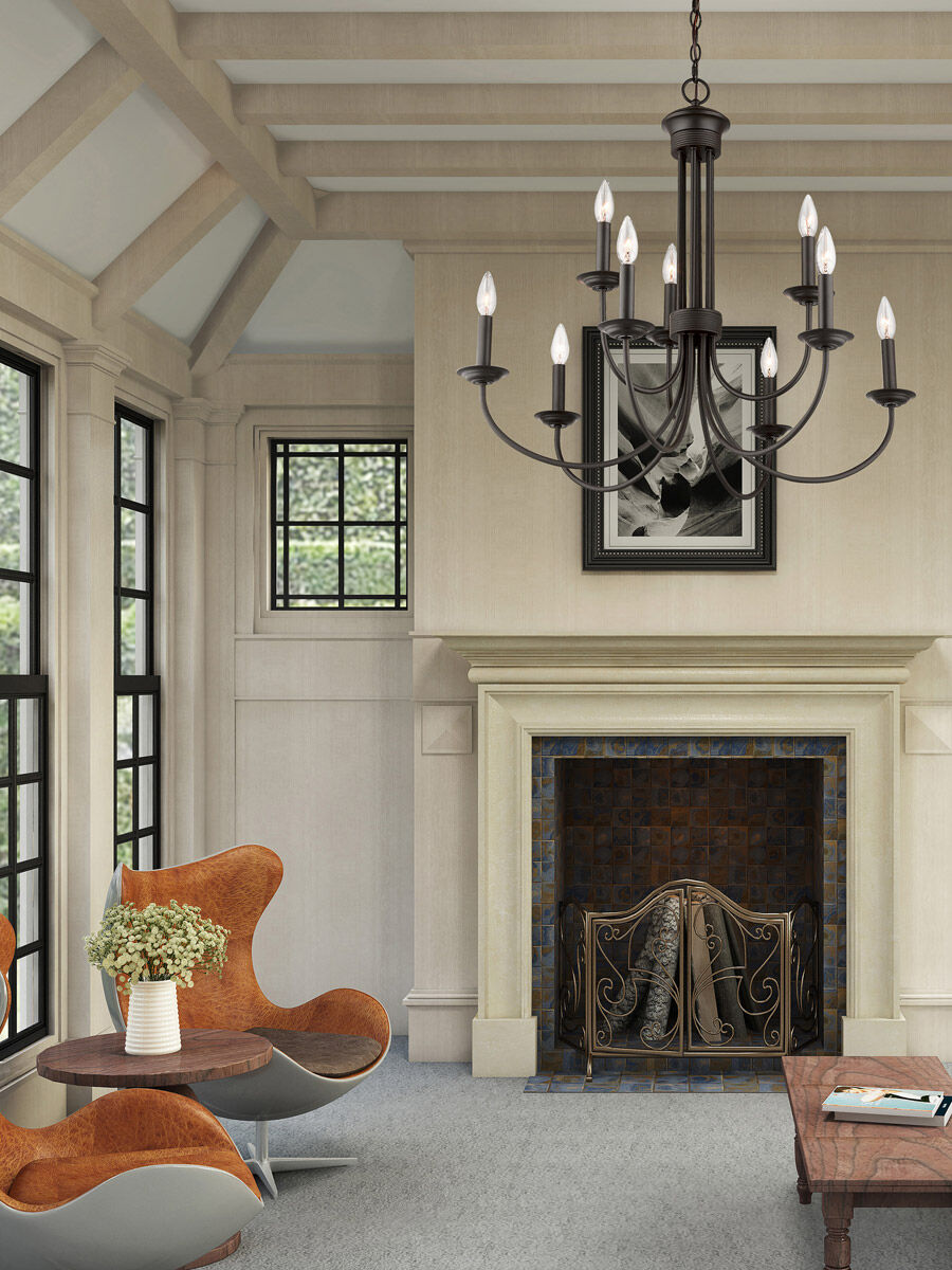 Estate 9 Light 30 inch Bronze Chandelier Ceiling Light