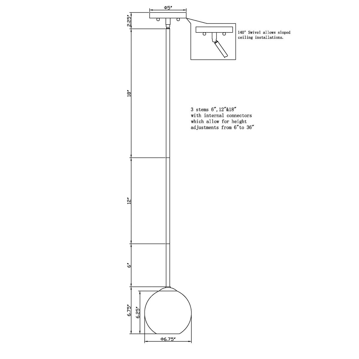 Signature 1 Light 6.75 inch Antique Bronze Mini Pendant Ceiling Light