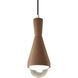 Radiance Collection 1 Light 4.75 inch Terra Cotta with Polished Chrome Pendant Ceiling Light
