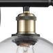 Ballston Athens 2 Light 16 inch Black Antique Brass Bath Vanity Light Wall Light in Clear Glass, Ballston