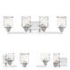 Drake 4 Light 32 inch Polished Nickel Bath Bar Wall Light