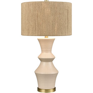 Belen 29.5 inch 150.00 watt Ivory with Honey Brass Table Lamp Portable Light
