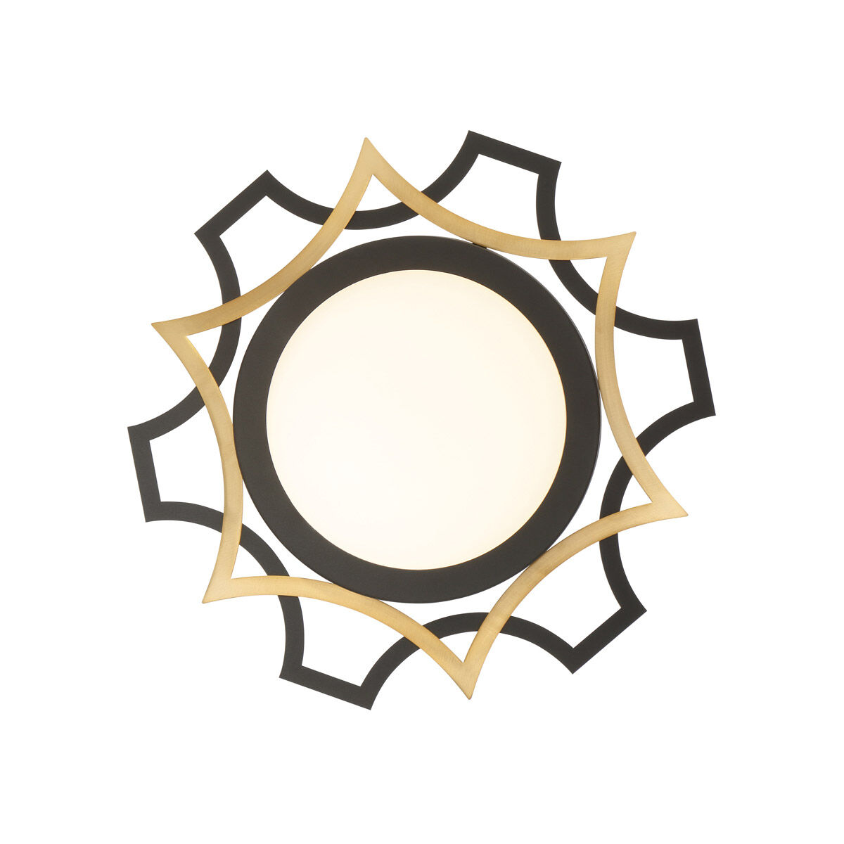 Edge Lit LED 16 inch Black Flushmount Ceiling Light