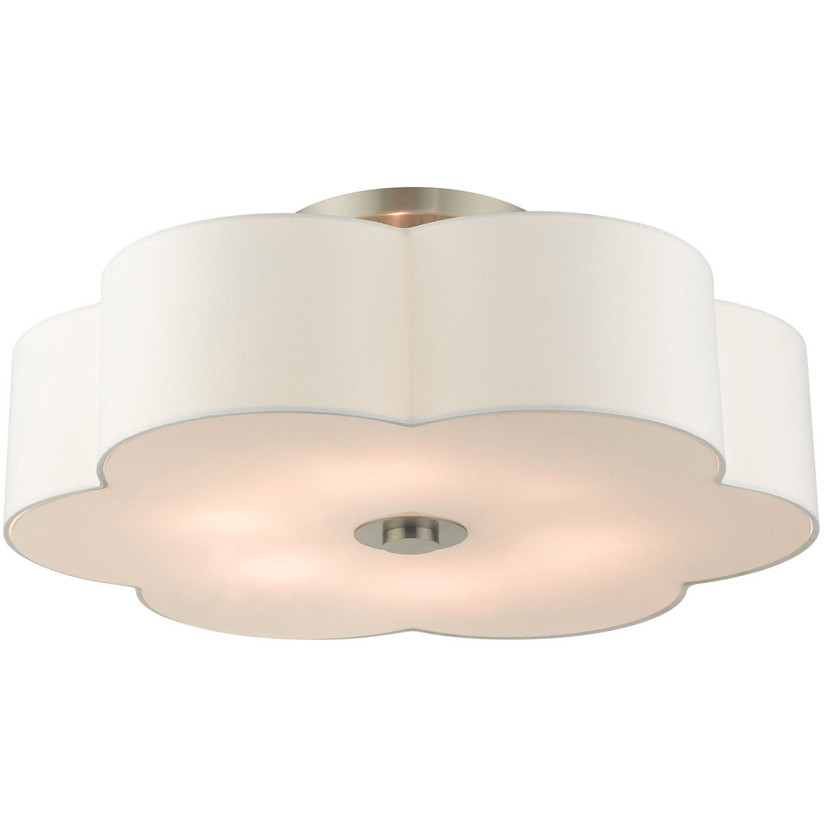 Chelsea 6 Light 28 inch Brushed Nickel Semi Flush Ceiling Light