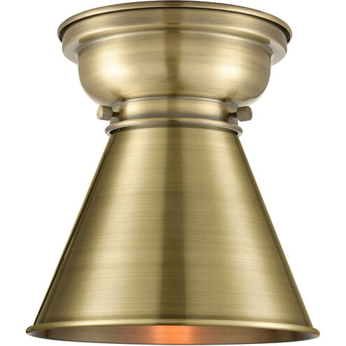 Aditi Appalachian 1 Light 8 inch Antique Brass Flush Mount Ceiling Light in Incandescent, Aditi