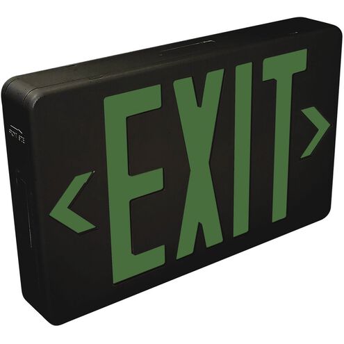 Architectural 7.25 inch Black Exit / Emergency Ceiling Light