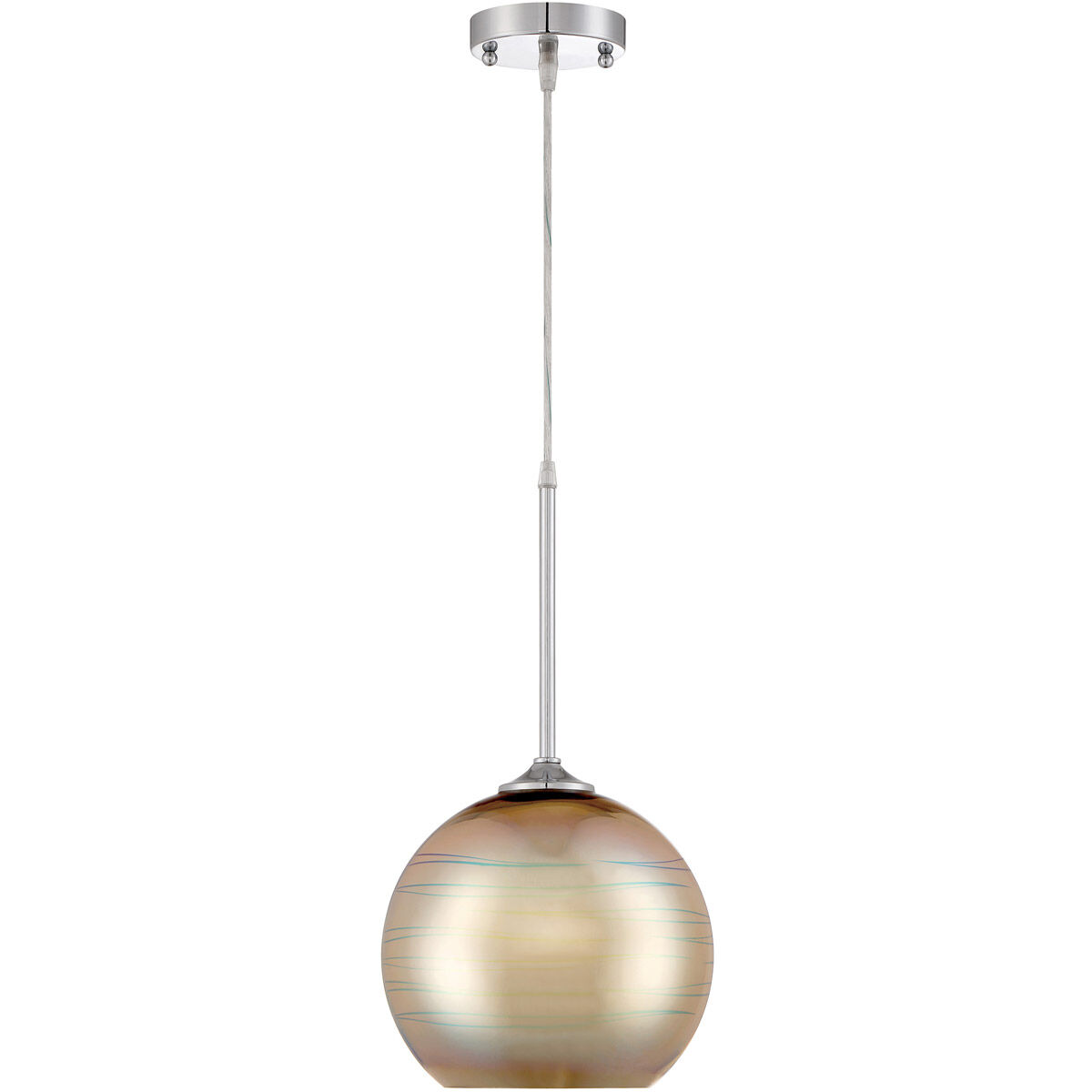 Spacey 1 Light 9.5 inch Polished Chrome Pendant Ceiling Light
