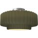 Radiance LED 14.5 inch Matte Green and Brushed Nickel Semi Flush Ceiling Light