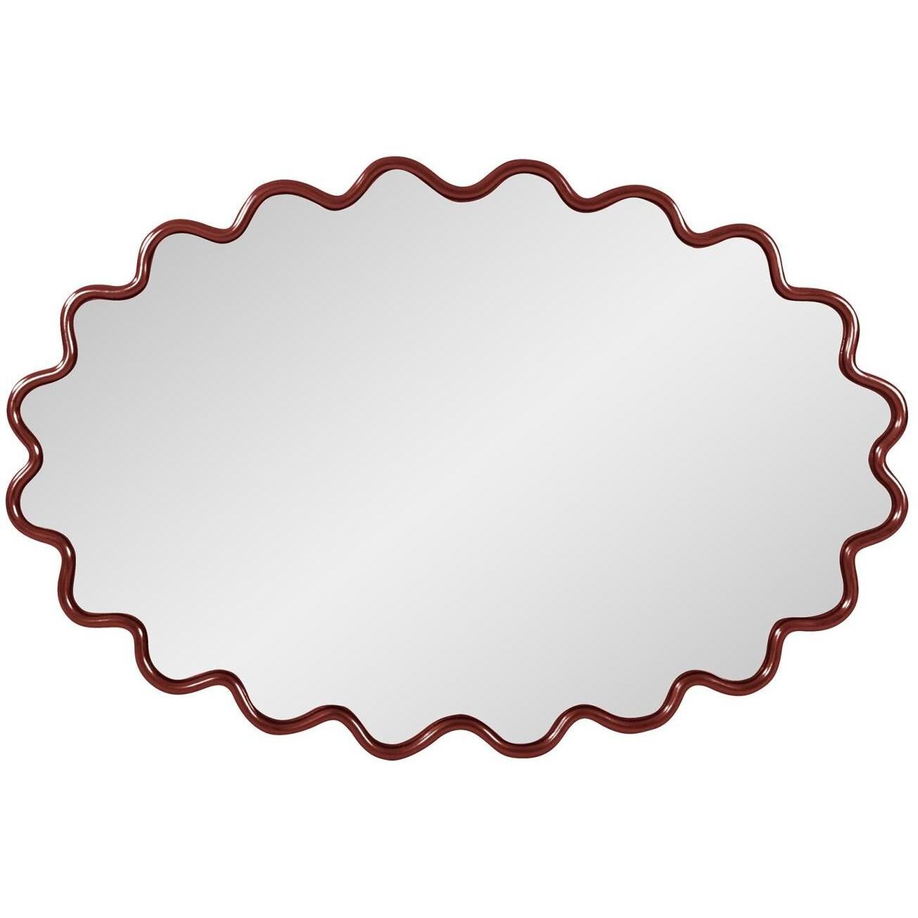 Cloud 36 X 24 inch Burgundy Mirror