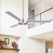 Roto 52 inch Brushed Aluminum with Silver Blades Ceiling Fan