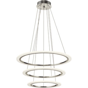 Hyvo LED 33 inch Brushed Nickel Chandelier Round Pendant Ceiling Light