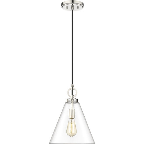 Harper 1 Light 11.5 inch Polished Nickel Pendant Ceiling Light