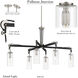 Pullman Junction 6 Light 40 inch Coal / Brushed Nickel Island Light Ceiling Light