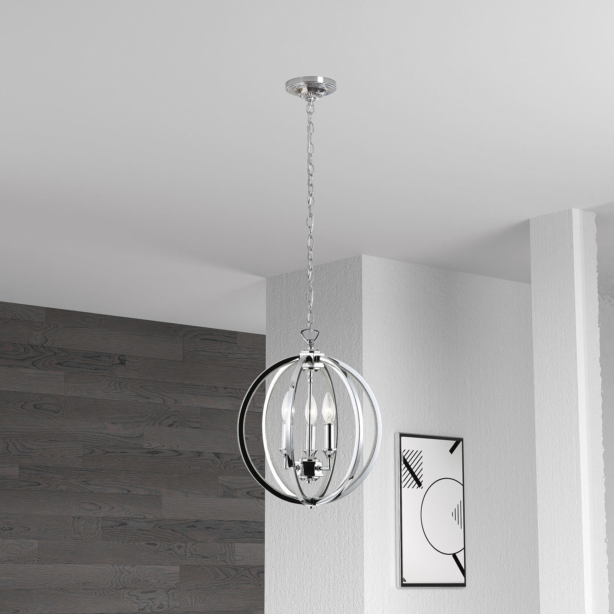 Karland LED 14 inch Polished Chrome Chandelier Ceiling Light