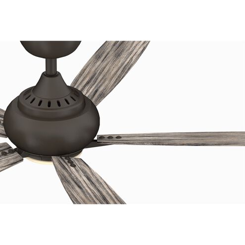 Doren 52 inch Matte Greige with Weathered Wood Blades Indoor/Outdoor Ceiling Fan