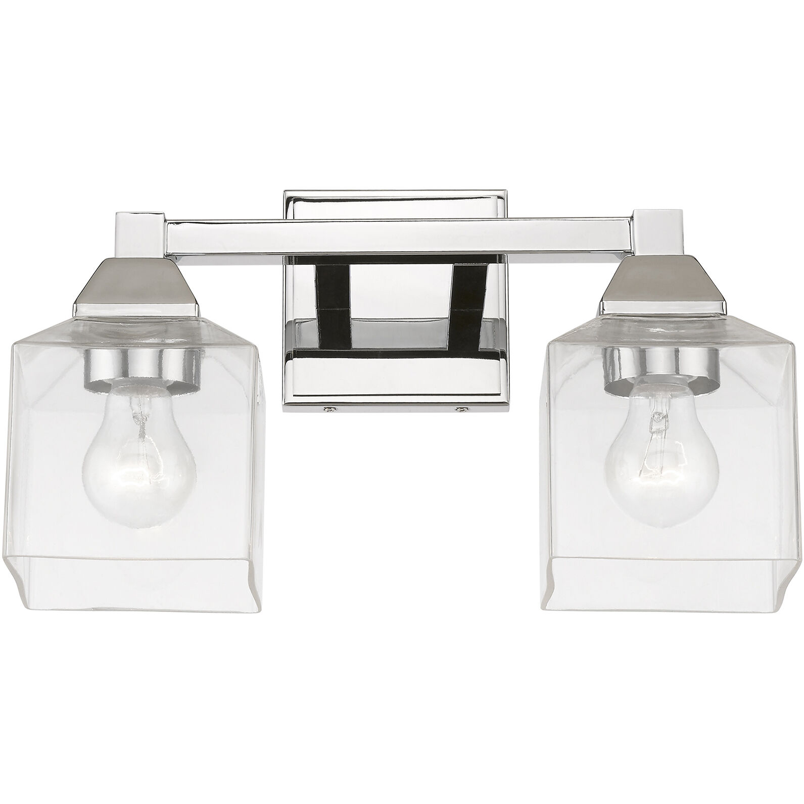 Aragon 2 Light 15 inch Polished Chrome Vanity Sconce Wall Light