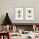 Ribbon Topiary Green and Black and Red and White Framed Art, Propac