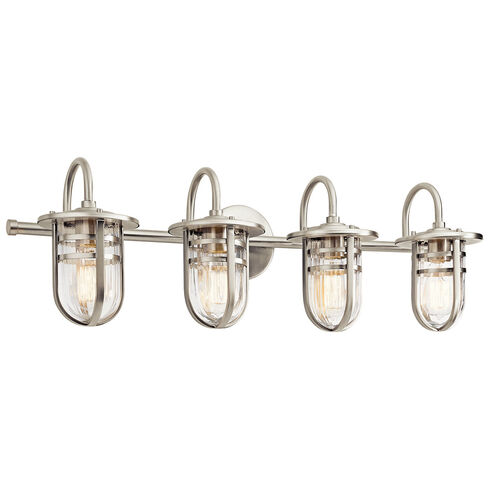 Caparros 4 Light 32 inch Brushed Nickel Wall Mt Bath 4 Arm Wall Light