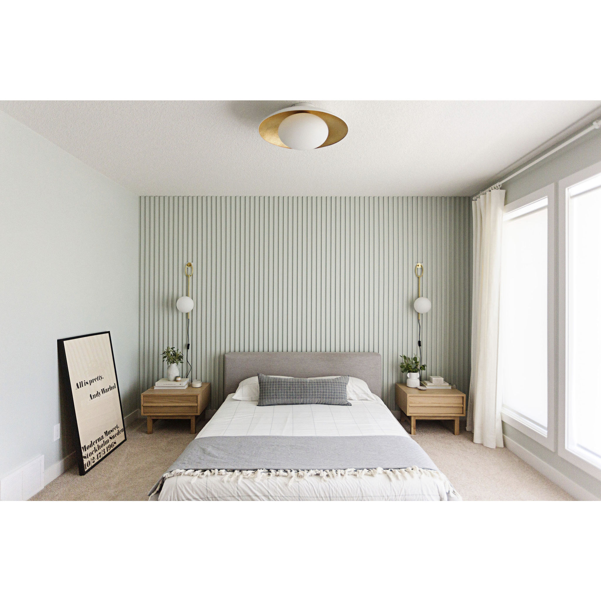 Mitzi Cadence Semi Flush 1 Light White Gold Leaf