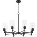 Wallinger 8 Light 32 inch Matte Black Chandelier Ceiling Light