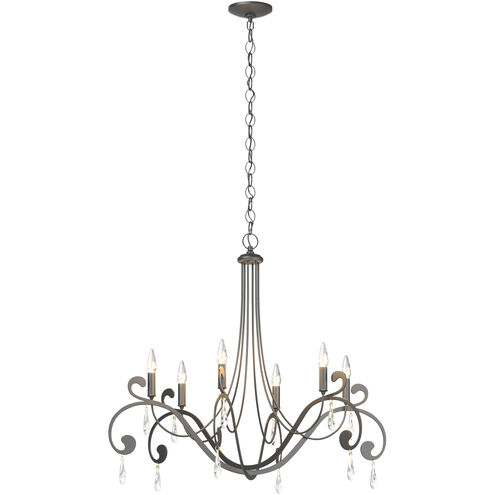 Stella 6 Light 33 inch Black Chandelier Ceiling Light, 6 Arm