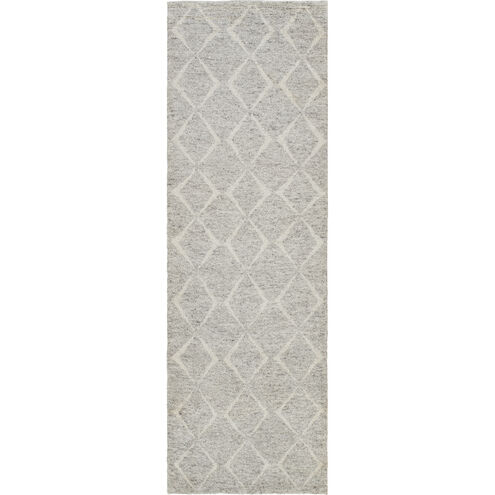 Zara 96 X 30 inch Gray Rug in 2.5 x 8, Runner