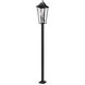 Gannon 5 Light 132.75 inch Black Outdoor Post Mounted Fixture in G9