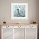 Standing Still Heron Blue and Green and Teal and White Framed Art