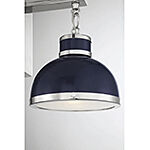 Corning 1 Light 8 inch Navy with Polished Nickel Accents Wall Sconce Wall Light in Navy/Polished Nickel