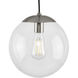Atwell 1 Light 10 inch Brushed Nickel Pendant Ceiling Light, Medium