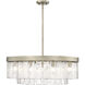 Ciara 27 inch 60.00 watt White Gold Chandelier Ceiling Light